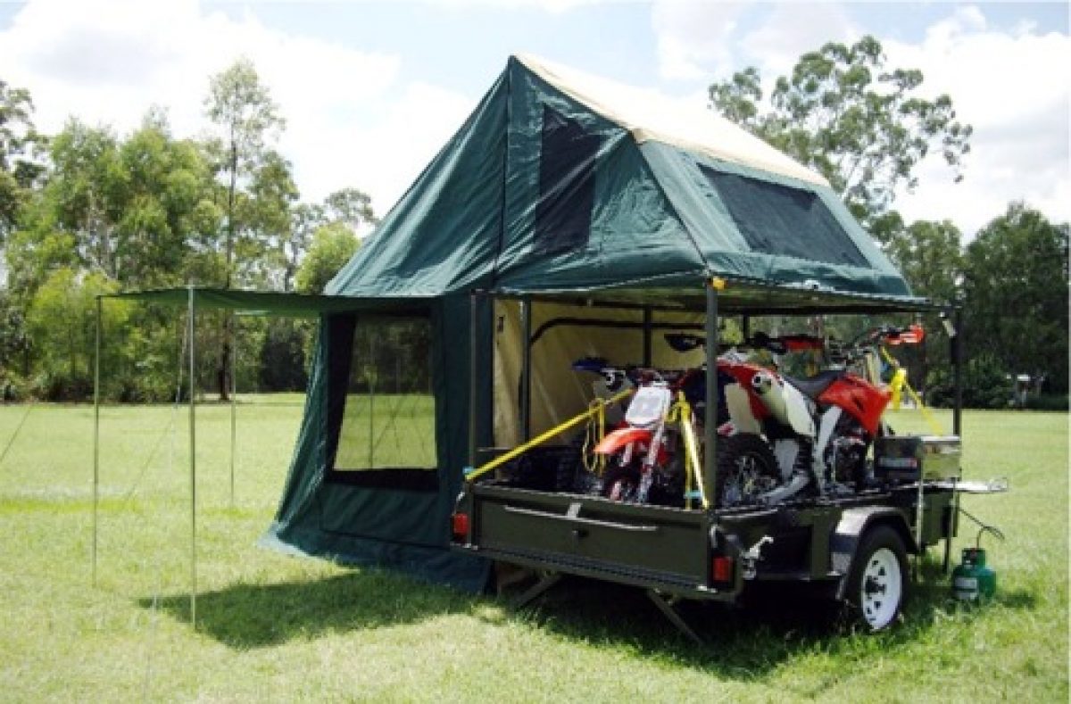 Motorcycle deals tent trailer