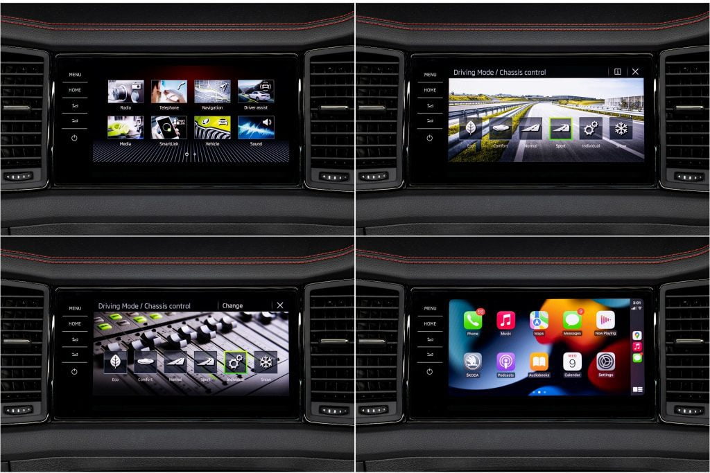 ŠKODA Kodiaq RS central screen