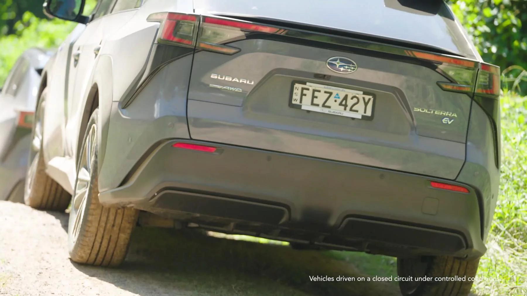 Subaru Solterra EV AWD Touring off road track driving 1