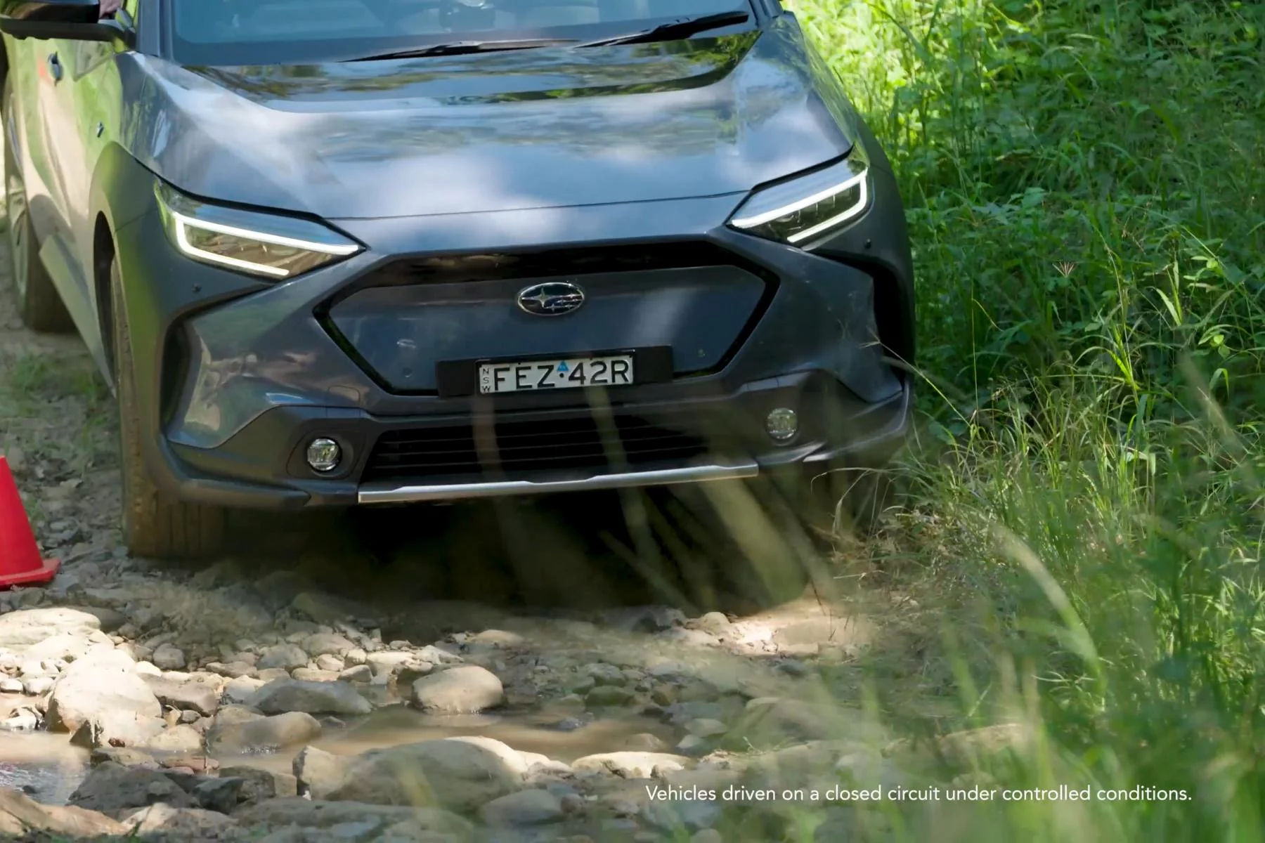 Subaru Solterra EV AWD Touring off road track driving 3