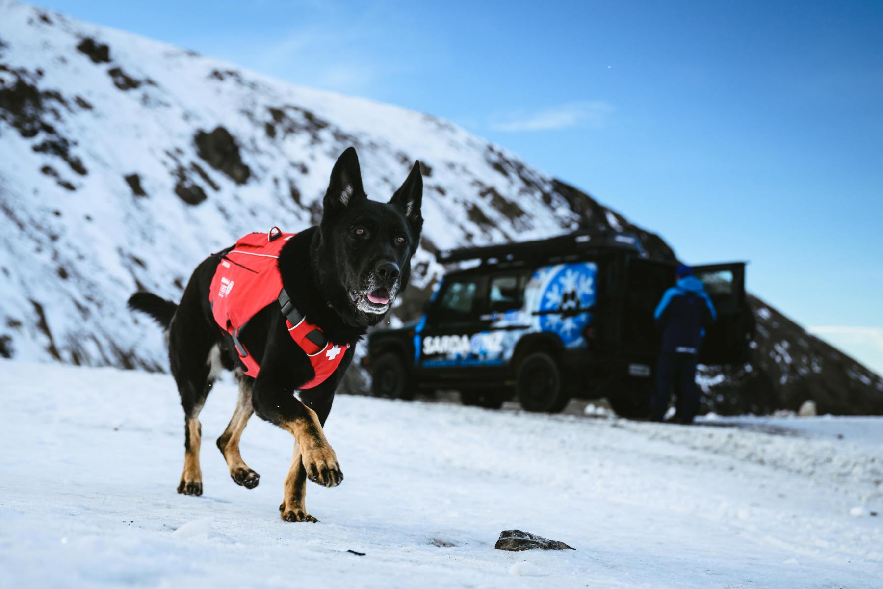 SARDA INEOS Grenadier supports avalanche dogs New Zealand