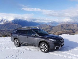 Subaru Outback in the snow in Queenstown NZ