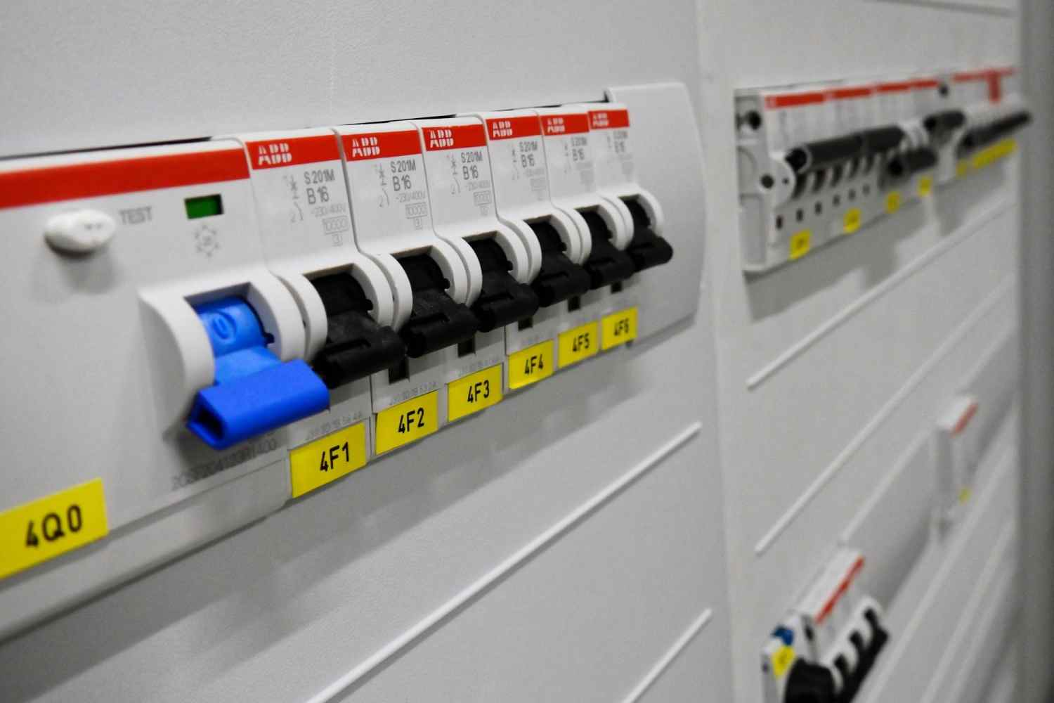 Panel of circuit breakers