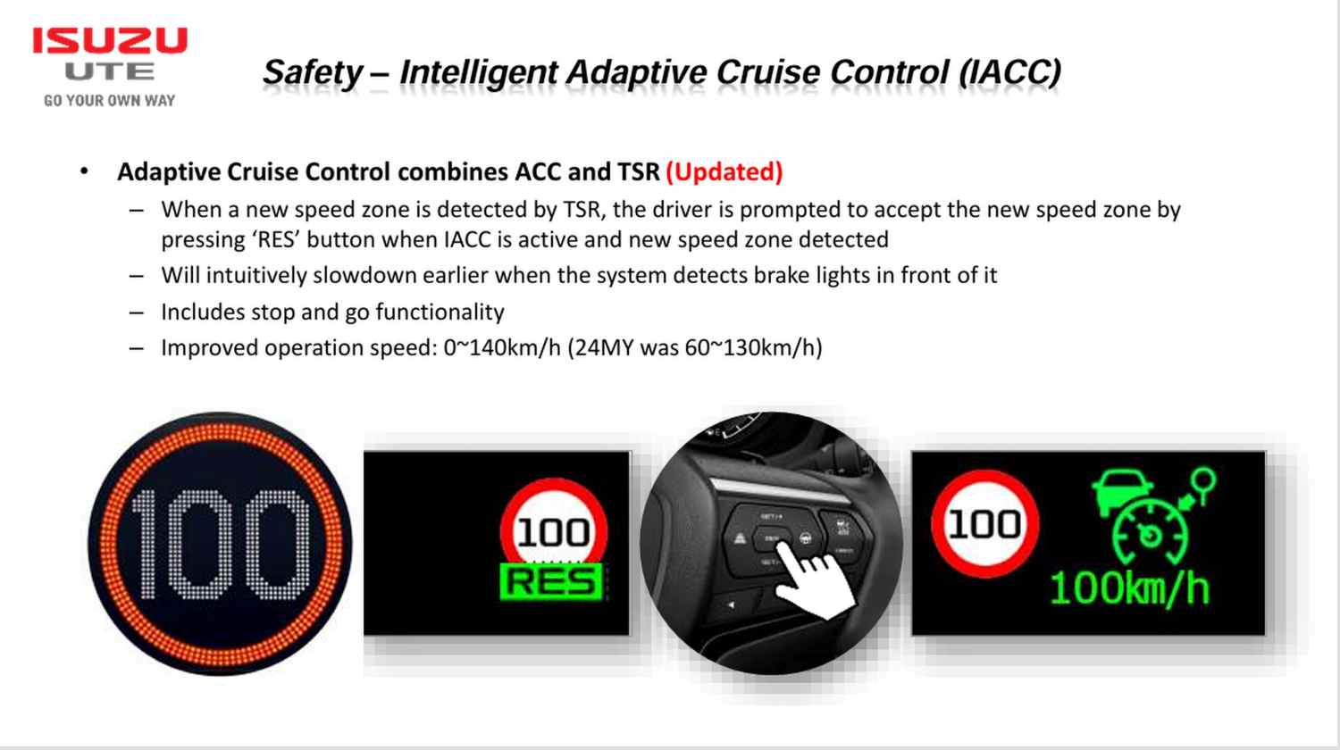 2025 Isuzu MU-X adaptive cruise control